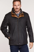 Load image into Gallery viewer, Jack Frost Leather Coat with Spanish Merino Shearling Lining - Big &amp; Tall (48L-52L)