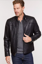 Load image into Gallery viewer, Zane Italian Lambskin Leather Moto Jacket