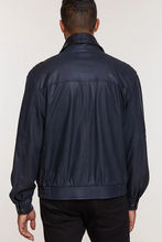 Load image into Gallery viewer, Landon Lambskin Leather Bomber Jacket
