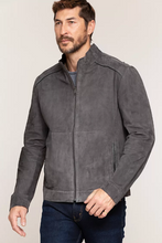 Load image into Gallery viewer, Caleb Reversible Italian Lambskin Suede Moto Jacket