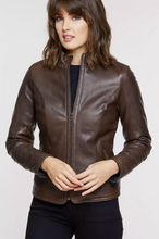 Load image into Gallery viewer, Virginia Reversible Lambskin Leather and Quilted Moto Jacket