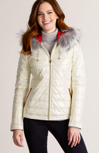 Load image into Gallery viewer, Ginger Hooded Lambskin Leather Jacket with Fox Fur Trim
