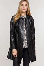 Load image into Gallery viewer, Ava Italian Lambskin Leather Swing Coat
