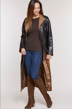 Load image into Gallery viewer, Vickie Full-Length Lambskin Leather Coat