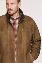 Load image into Gallery viewer, Corbin Goatskin Suede Leather Coat with Removable Quilted Lining