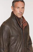 Load image into Gallery viewer, Landon Italian Lambskin Leather Bomber Jacket