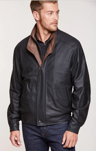Load image into Gallery viewer, Landon Lambskin Leather Bomber Jacket - Tall (40L - 46L)