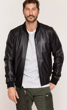 Load image into Gallery viewer, Rocco Lambskin Leather Baseball Jacket