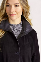 Load image into Gallery viewer, Sophie Lambskin Suede Leather Swing Coat