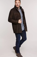 Load image into Gallery viewer, Corbin Goatskin Suede Leather Coat with Removable Shearling Lining