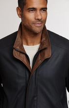 Load image into Gallery viewer, Landon Lambskin Leather Bomber Jacket