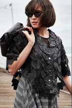 Load image into Gallery viewer, Paradise Floral Lambskin Leather Cape