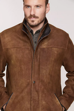 Load image into Gallery viewer, Simon Italian Lambskin Leather Car Coat