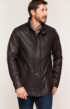Load image into Gallery viewer, Reynolds Italian Lambskin Leather Car Coat