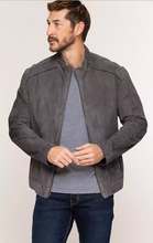 Load image into Gallery viewer, Caleb Reversible Italian Lambskin Suede Moto Jacket