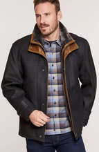 Load image into Gallery viewer, Jack Frost Leather Coat with Spanish Merino Shearling Lining - Big &amp; Tall (48L-52L)