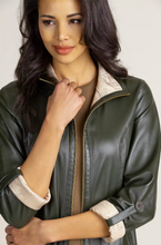 Load image into Gallery viewer, Rebecca Reversible Lambskin Leather Coat