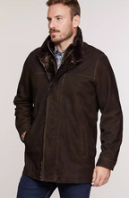 Load image into Gallery viewer, Corbin Goatskin Suede Leather Coat with Removable Shearling Lining