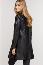 Load image into Gallery viewer, Ava Italian Lambskin Leather Swing Coat