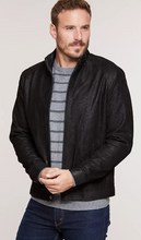 Load image into Gallery viewer, Zachary Embossed Italian Lambskin Leather Jacket