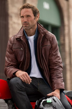 Load image into Gallery viewer, Memphis Lambskin Leather Bomber Moto Jacket