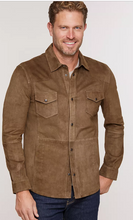 Load image into Gallery viewer, Spencer Italian Lambskin Suede Shirt Jacket
