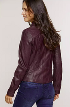 Load image into Gallery viewer, Sue Washed Lambskin Leather Moto Jacket