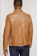 Load image into Gallery viewer, Stanley Lambskin Leather Moto Jacket