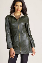 Load image into Gallery viewer, Rebecca Reversible Lambskin Leather Coat