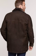 Load image into Gallery viewer, Corbin Goatskin Suede Leather Coat with Removable Shearling Lining