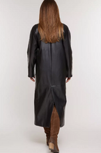 Load image into Gallery viewer, Vickie Full-Length Lambskin Leather Coat