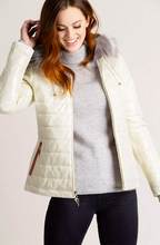 Load image into Gallery viewer, Ginger Hooded Lambskin Leather Jacket with Fox Fur Trim