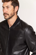 Load image into Gallery viewer, Rocco Lambskin Leather Baseball Jacket