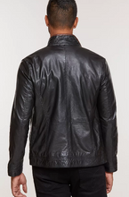 Load image into Gallery viewer, Stanley Lambskin Leather Moto Jacket