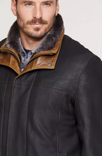 Load image into Gallery viewer, Jack Frost Leather Coat with Spanish Merino Shearling Lining