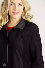 Load image into Gallery viewer, Sophie Lambskin Suede Leather Swing Coat