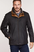 Load image into Gallery viewer, Jack Frost Leather Coat with Spanish Merino Shearling Lining