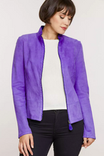 Load image into Gallery viewer, Nicky Reversible Goatskin Suede Leather Jacket