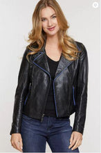 Load image into Gallery viewer, Brooklyn Italian Lambskin Leather Moto Jacket