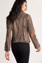 Load image into Gallery viewer, Darcy Distressed Italian Lambskin Leather Jacket