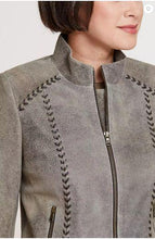 Load image into Gallery viewer, Tabitha Distressed Lambskin Leather Jacket