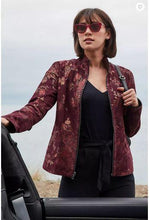 Load image into Gallery viewer, Sasha Reversible Italian Lambskin Suede Leather Jacket