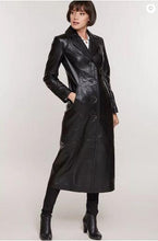 Load image into Gallery viewer, Hazel Full-Length Italian Lambskin Leather Coat