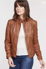 Load image into Gallery viewer, Azura Washed Lambskin Leather Jacket