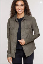 Load image into Gallery viewer, Arden Italian Lambskin Suede Shirt Jacket