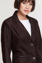 Load image into Gallery viewer, Francesca Embossed Italian Lambskin Leather Blazer