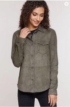 Load image into Gallery viewer, Arden Italian Lambskin Suede Shirt Jacket