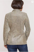 Load image into Gallery viewer, Francesca Embossed Italian Lambskin Leather Blazer