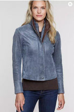 Load image into Gallery viewer, Rita Distressed Lambskin Leather Jacket