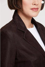 Load image into Gallery viewer, Francesca Embossed Italian Lambskin Leather Blazer